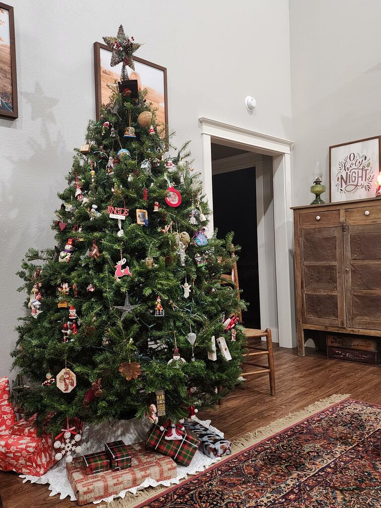 beautifully decorated Christmas tree