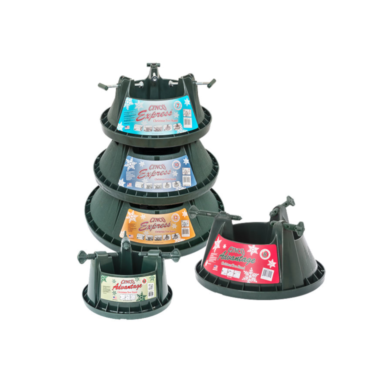 multiple christmas tree stands